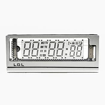  CLOCK デジタル表示　シルバー Amazon.co.jp: LGL Studio ニキシー管風 置き時計 VFD｜真空蛍光表示